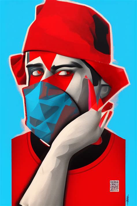 Prompthunt Pop Smoke With Bloods Bandana Pop Art No Duplicate Image