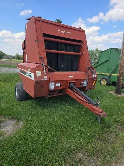 Hesston 565a Round Baler 540 Pto Wmonitor Schmid Auction