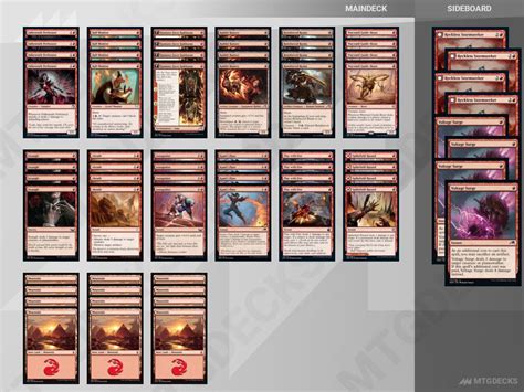 Standard Red Deck Wins Deck By Platinum Mythic Rank Player MTG DECKS