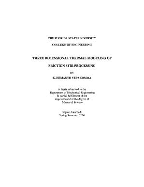 Fillable Online Etd Lib Fsu Three Dimensional Thermal Modeling Of