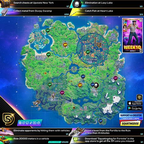 Carte De Triche Des Défis Fortnite Semaine 10 Saison 4 Dexertofr