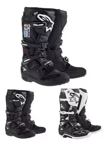 Jm Botas Alpinestars Tech Motocross Enduro Negro Blanco