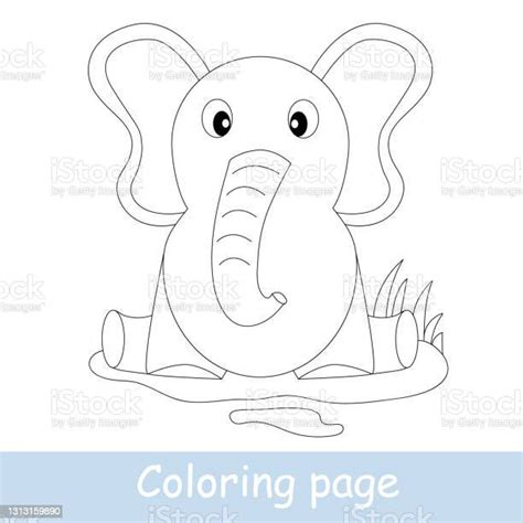 Page Mignonne De Coloriage Déléphant De Dessin Animé Apprenez À