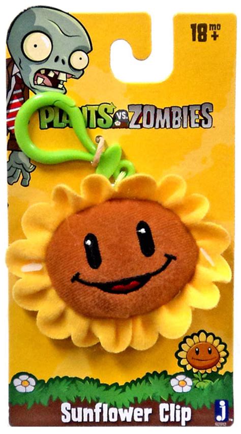 Plants vs. Zombies Sunflower Plush Clip On Jazwares - ToyWiz