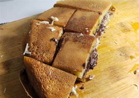 Resep Martabak Manis Cokelat Keju Martabak Teflon Oleh Adiana R Cookpad