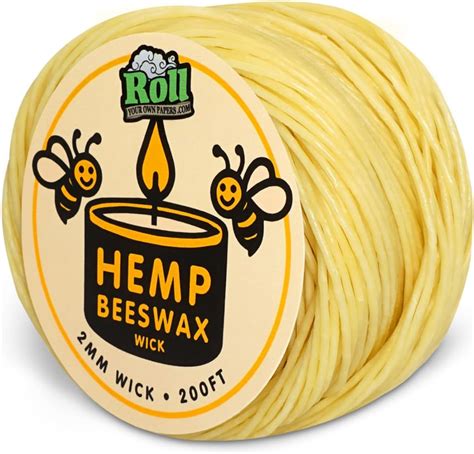 Amazon Organic Beeswax Hemp Wick Ft X Mm Natural Hemp Fiber