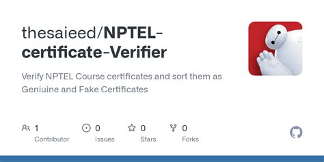 GitHub Thesaieed NPTEL Certificate Verifier Verify NPTEL Course