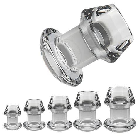 Hollow Anal Plug Transparent Peep Anal Dilator Backyard Pull Bead Anal Plug Out Leakproof Liquid