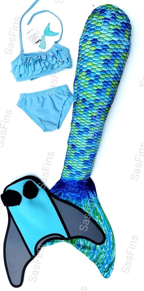 Zeemeermin Staart Set Mermaid Staart Bikiniset En Monovin Ariel Maat