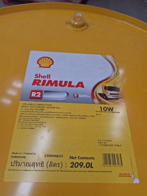 Shell Rimula R2 10w 209 L 1 Drum Sejahtera Oil Distributor Oli Shell Helix Distributor Oli