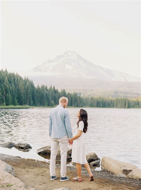 Trillium Lake Engagement Session Oregon Wedding Photographer