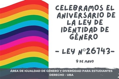 Aniversario De La Ley De Identidad De G Nero Ley N Facultad