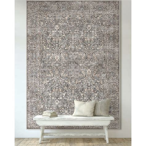 Well Woven Asha Isolde Vintage Oriental Botanical Gray Area Rug