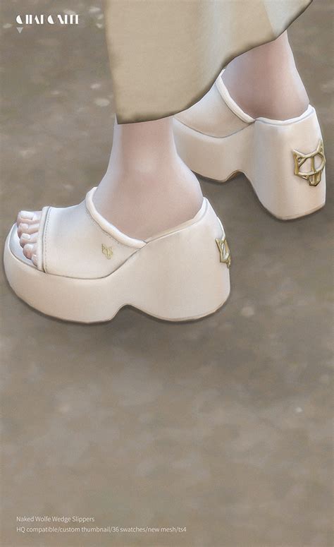 Charonlee Naked Wolfe Wedge Slippers