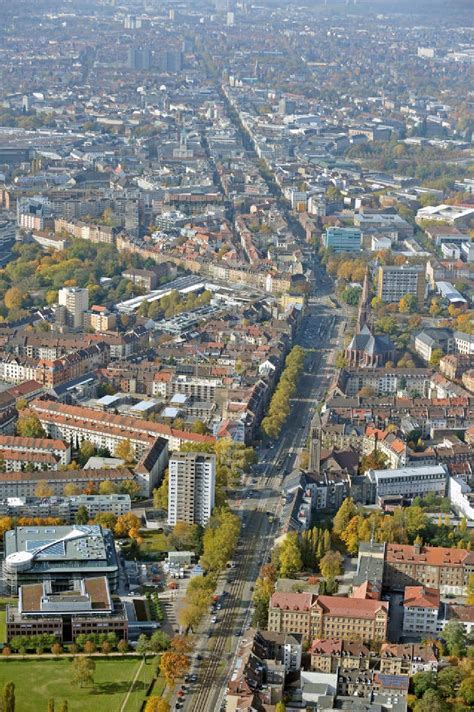 Luftaufnahme Karlsruhe Stadtansicht Karlsruhe