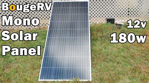 BougeRV Mono Crystalline 180w Solar Panel YouTube