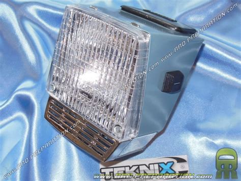 Phare Avant Type Origine Bleu LUX By TEKNIX Pour MOTOBECANE MBK 51