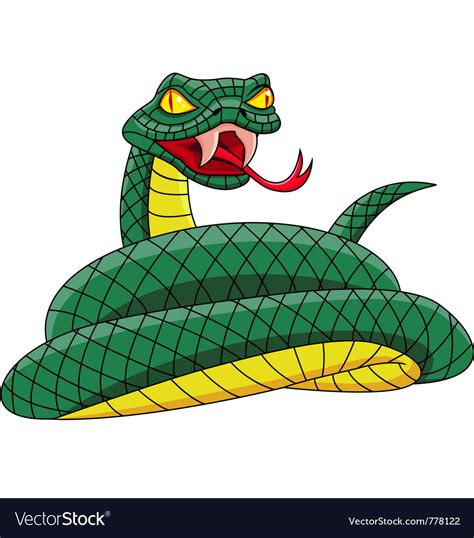 Angry snake Royalty Free Vector Image - VectorStock