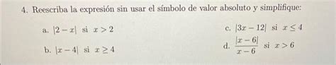 Solved 4 Reescriba la expresión sin usar el símbolo de Chegg