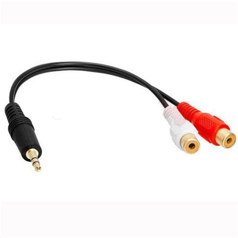 Mm Male Mini Stereo Jack To Female Rca Twin Phono Cable Lead Pc Tv