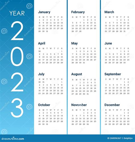 2023 Year Calendar Cartoon Vector | CartoonDealer.com #260096367