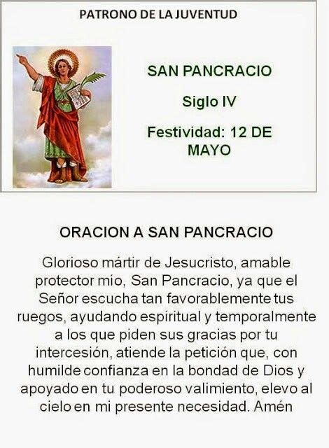 Oración a San Pancracio patrono de la Juventud Oraciones Oraciones