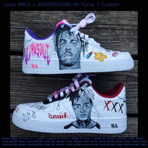 Juice Wrld X Xxxtentacion Air Force 1 Custombuy Now Et 1878 Etsy