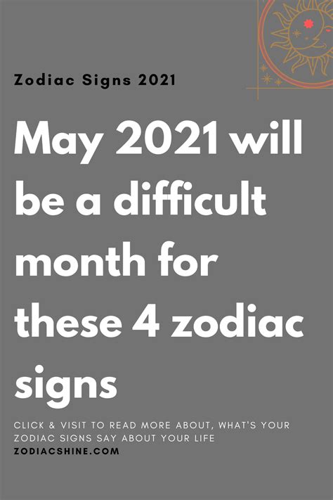 May 2021 will be a difficult month for these 4 zodiac signs – Zodiac Shine