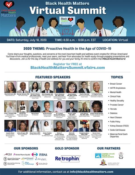 Black Health Matter Virtual Summit Memorial Sloan Kettering Cancer Center