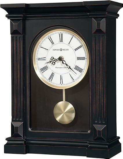 Howard Miller Meridian Clock 547 738 Worn Black With Quartz Single