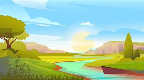 Cartoon River Background by Cartoons.co on Dribbble