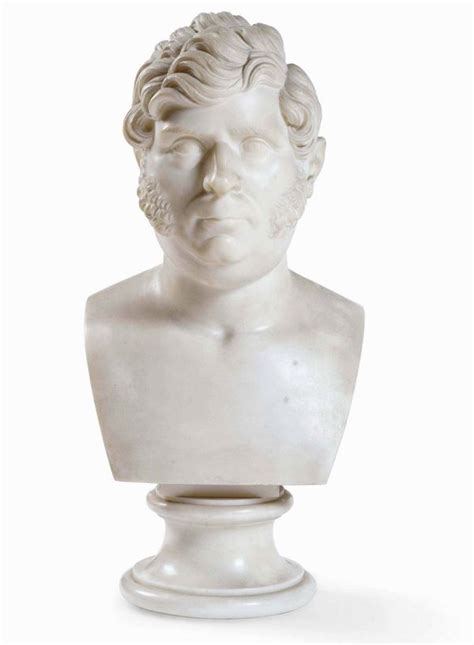 Busto Di Gentiluomo Alleroica Marmo Bianco Arte Neoclassica Del XIX