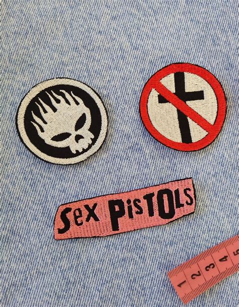 Kit 3 Patches Bordados Banda Offspring Bad Religion Sex Pistols