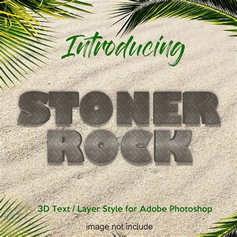 Effets De Texte De Style De Calque Photoshop D Rock Stone Earth Psd