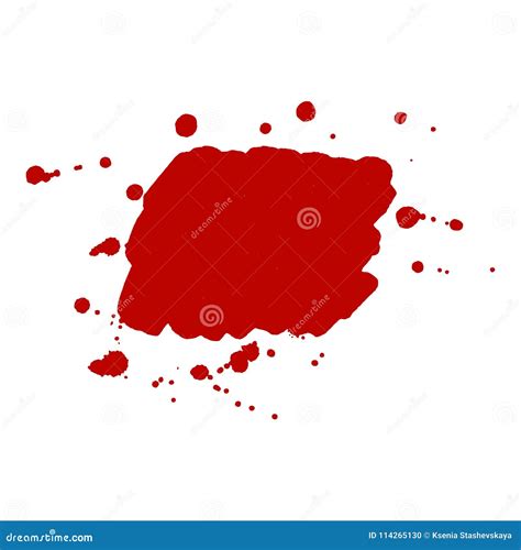 Abstract Red Ink Blot Background Blood Stain Silhouette Vector