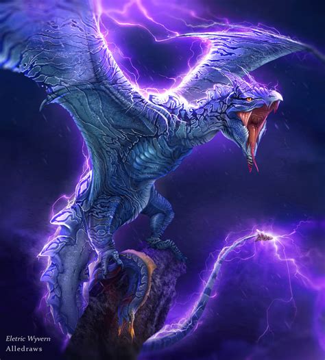 Electric Wyvern By Alledraws On Deviantart