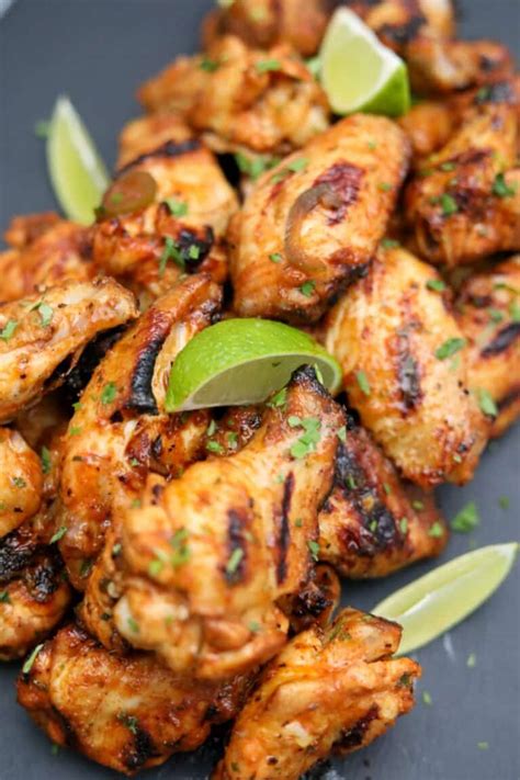 Grilled Tequila Lime Chicken Wings Man Meets Oven