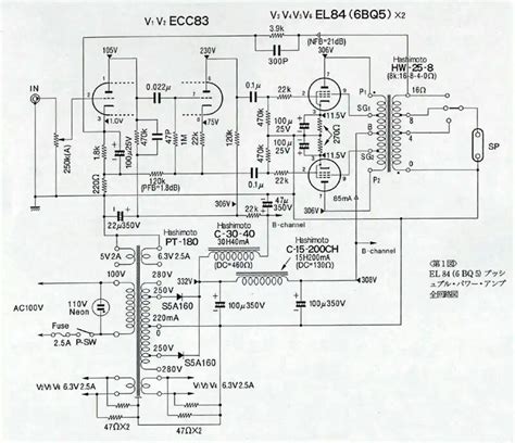 El84 Push Pull Amplifier Schematic El84 Tube Amp Schematic