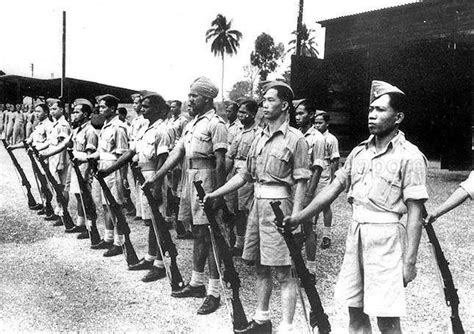 Malay Indian And Chinese Recruits Of The Singapore Volunteer Corps