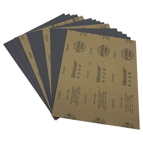 Autkerige 9 X 11 Inch Sandpaper400 Grit Wet Dry Sanding Sheets15pcs