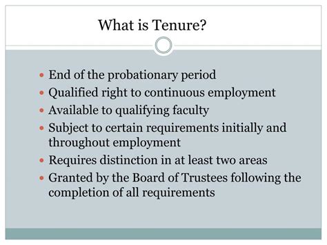 Ppt 2014 Tenure And Promotion Workshop Policy And Procedures Overview