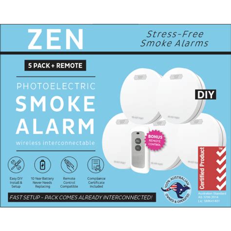 Wireless Interconnected Photoelectric Smoke Alarm With Year Battery