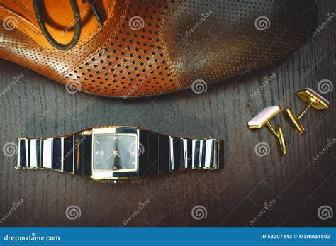 Men S Stylish Fashion Clothing And Accessories Stock Image Image Of