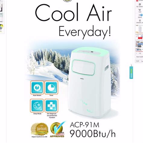 Akira 9000 Btu Portable Aircon Acp91m Tv And Home Appliances Air Conditioners And Heating On Carousell