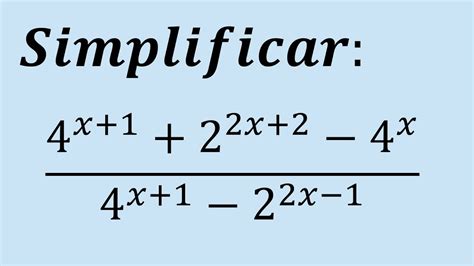 Simplificar una expresión algebraica con variables en el exponente