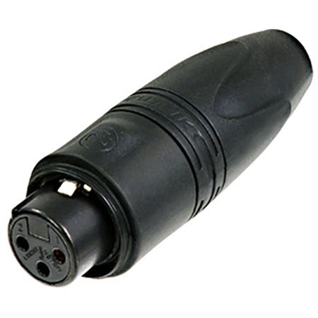 Neutrik NC3FXX HD B D 3 Pole Female XLR Heavy Duty Connector Black