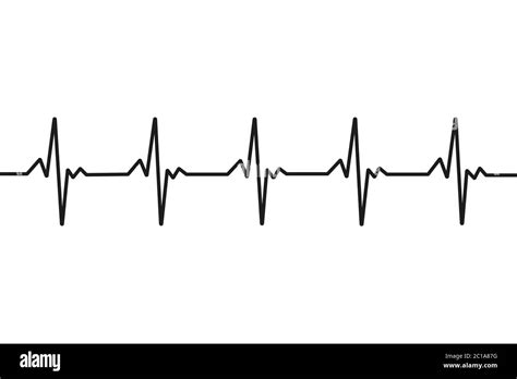 Heart Cardiogram Line Vector Illustration Stock Vector Image And Art Alamy