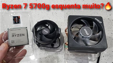 Processador Ryzen 7 5700g Testes De Temperatura O Cooler Original