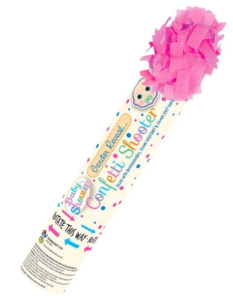 Gender Reveal Small Confetti Cannon Girl 20cm Konfettikanoner