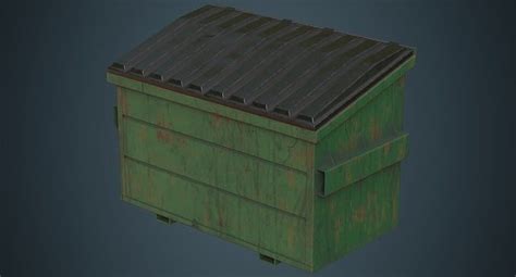 3d Model Dumpster 3b Vr Ar Low Poly Cgtrader